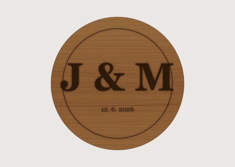 Podtácky s monogramem J & M
