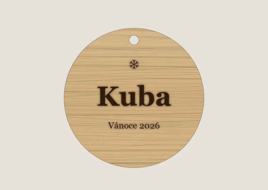 Vánoční ozdoba se jménem